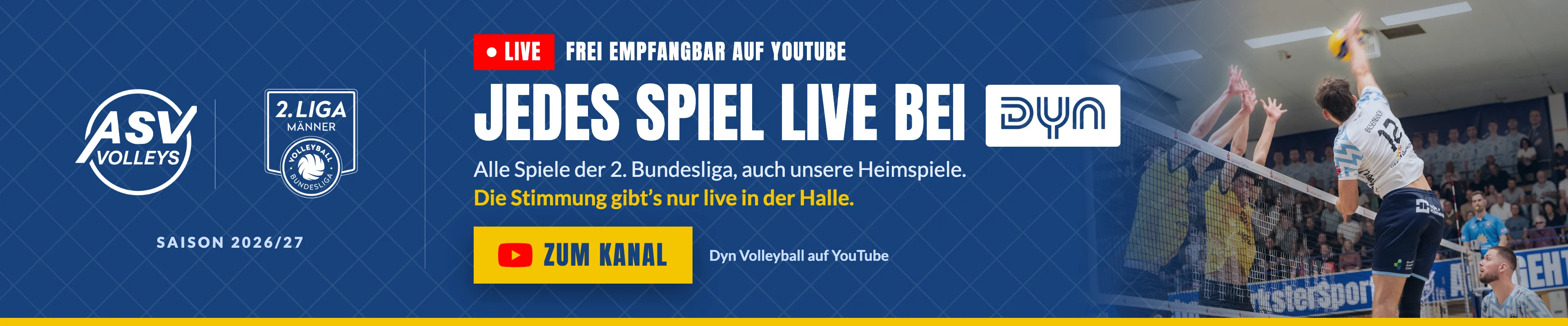 Jedes Spiel der 2. Bundesliga live und kostenlos auf Dyn YouTube