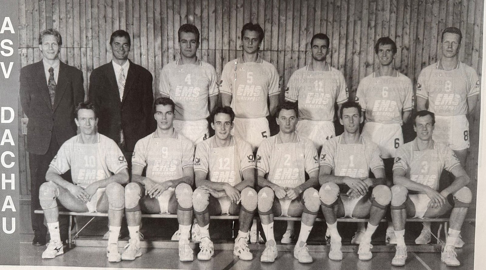 Mannschaft ASV Dachau 1992/93 (Hallenzeitung) mit Andreas Schwarz, Stelian Moculescu, Thomas Schneider, Matthias Häberlein…