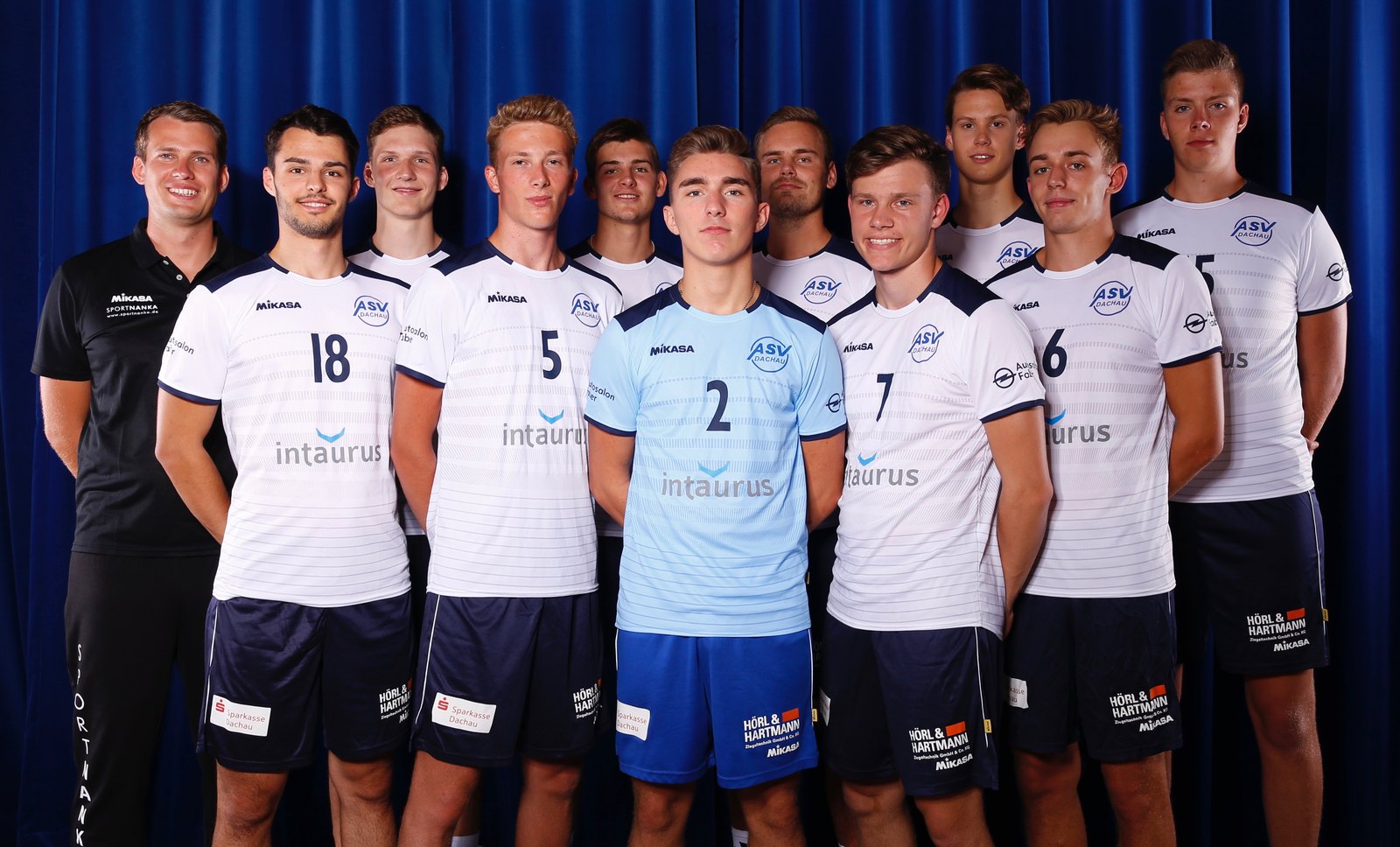 Mannschaft ASV Dachau 2018/19 (Mannschaftsfoto) mit Dominic von Känel, Sebastian Hartmann, Quirin Viereck, Niklas Brandt…