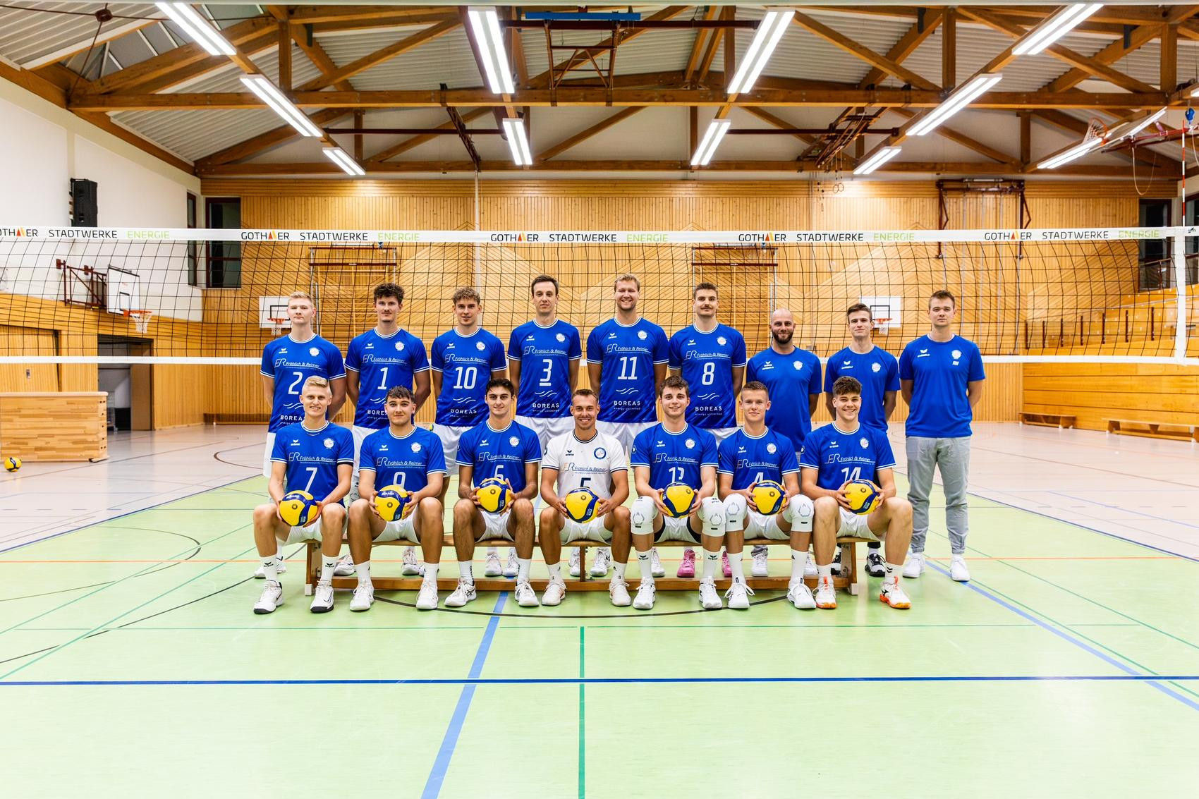 Mannschaftsfoto Blue Volleys Gotha